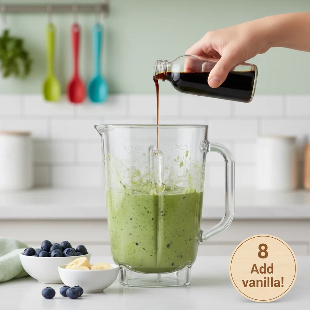 Step 8: Add the vanilla extract, if desired. for Green Monster Pancakes